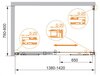 Cezares Premier-Soft PREMIER-SOFT-W-AH-1-130/80-C-CR-IV Душевой уголок, цвет: хром