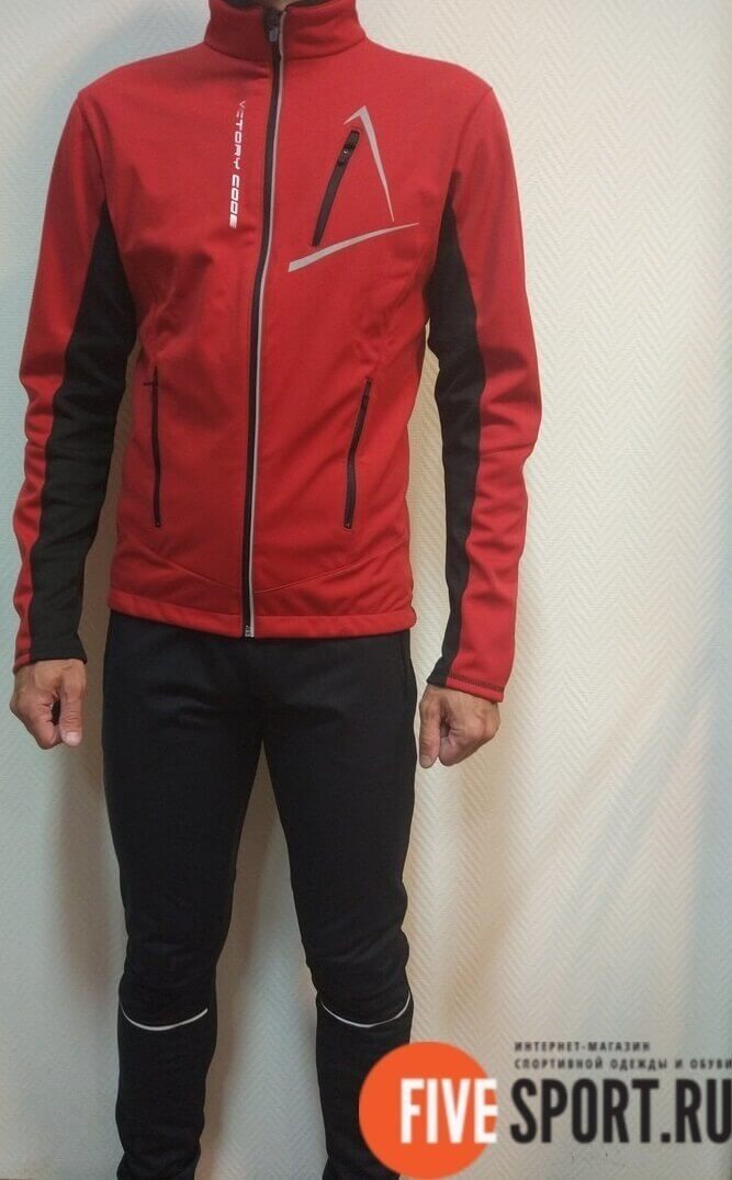 Victory Code Jr Dynamic детский разминочный лыжный костюм с лямками red - 4