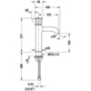 Duravit White Tulip WT1020002010 Смеситель для раковины на 1 отв., без донного клапана, h=217мм, излив 125мм цвет: хром