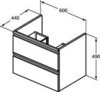 Ideal Standard Tesi T0050ZT Тумба 60 см, черный матовый