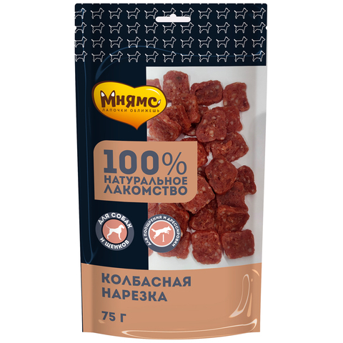 Мнямс лакомство для собак Колбасная нарезка 75 гр