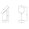 Gessi Goccia 38188#079 Косметическое зеркало настольное поворотное, цвет: белый