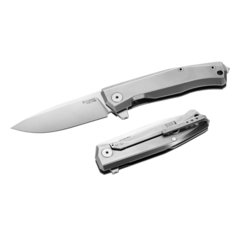 Фото Складной нож LionSteel MT01 GY, сталь M390, рукоять Grey titanium