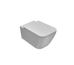 Globo Stone STS05BI Унитаз безободковый (с открытым смывным краем), тип установки-подвесной, ширина, мм-360, глубина, мм-520, высота, мм-330, форма чаши-прямоугольная, выпуск-горизонтальный, материал-керамика, сиденье-необходимо заказа фото