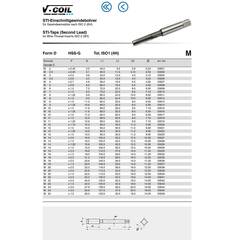 Метчик STI М20х2,0 (Однопроходный) HSS-G D/4-5P 60° 4h 113мм a=12,5 Volkel 03039