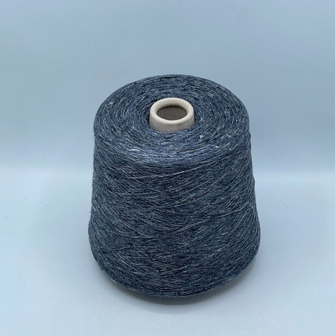 G&G Filati, Lino, 370м, 100%Лен+пайетка, Серо-синий меланж, 40053