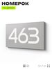 Номер на дверь 463, табличка на дверь для офиса, квартиры, кабинета, аудитории, склада, серая 120х70 мм, Айдентика Технолоджи