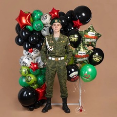Шар К 18''/46 см, Звезда, Добро Пожаловать Домой, Камуфляж, 1 шт. (В упаковке)