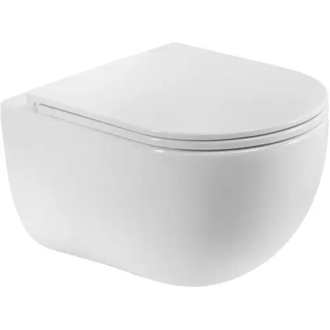 BelBagno BB008CH-TOR/SC Унитаз подвесной безободковый со смывом "Торнадо", с сиденьем дюропласт soft close