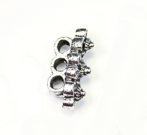 Разделитель на 3 нити Quest Beads "Три цветка" (цвет-античное серебро) 19х10х6 мм