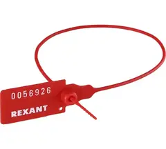 Пломба номерная разрушаемая Rexant 320мм красная