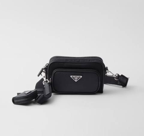 Сумка Prada через плечо из нейлона и кожи Saffiano