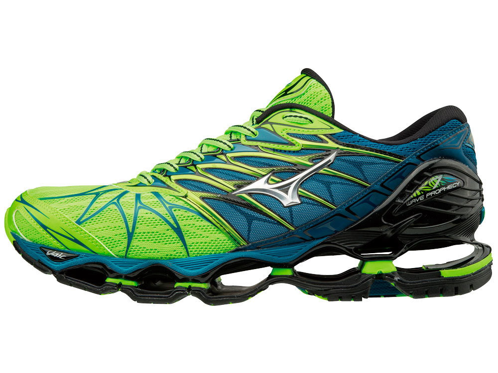 Кроссовки для бега мужские Mizuno Wave Prophecy 7 зеленые-синие - 5