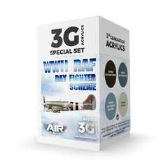 Набор красок AK interactive WWII RAF Day Fighter Scheme Set 3G, 4 краски