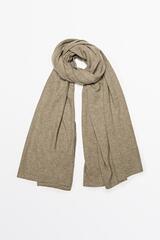 Massimo Dutti Гладкий тонкий шарф из шерсти и кашемира, светло-коричневый