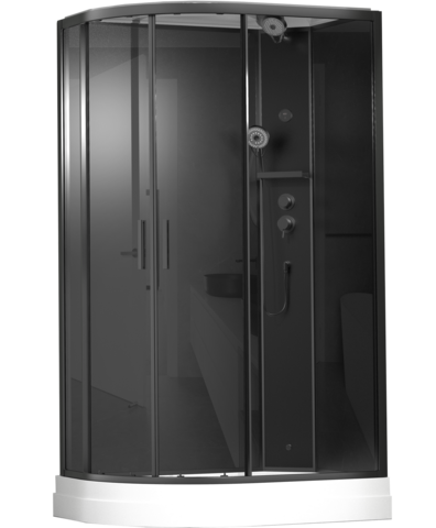 Timo Premium ILMA902RB Душевая кабина 120x80, цвет: чёрный
