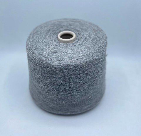 Бобинная пряжа (пр.Италия),1500м/100гр, 80% шерсть, 20% полиамид , цвет-Серый меланж, арт.31218