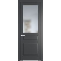 Межкомнатная дверь эмаль Profil Doors 4.5.3PD графит остеклённая