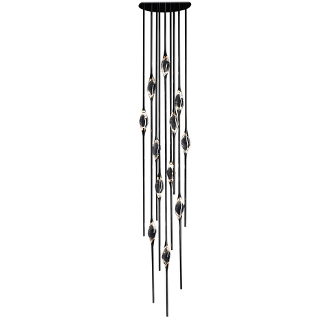 Фото: Подвесной светильник Pezzo 12 pearl black - основной вид