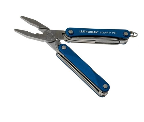 Мультитул-брелок Leatherman Squirt PS4 Blue, 9 функций (831230) цвет синий | Multitool-Leatherman.Ru
