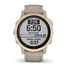 Мультиспортивные часы Garmin Fenix 6S Pro Solar Light Gold Light Sand Band