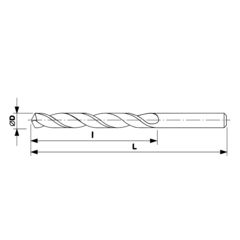 Сверло по металлу ц/х 7,5x109/69мм (LH-Левостороннее) DIN338 h8 5xD HSS-G 135° H-Tools 1720-1075