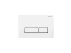 Aquatek KDI-0000061 KDI-0000061(HA) Панель смыва Белый глянец ободок хром (клавиши прямоугольные), 162*244 мм фото