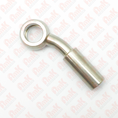 Фитинг Banjo под обжим 28° в бок 10 mm , AN03, Silver, с втулкой. Accossato FBS10-10-28s