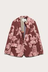 ZARA БЛЕЙЗЕР СВОБОДНОГО КРОЯ ИЗ ЛЬНЯНОЙ ТКАНИ С ПРИНТОМ — LIMITED EDITION, С ПРИНТОМ