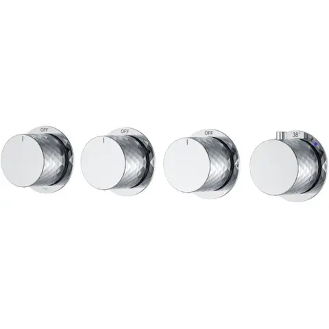 Boheme 124-T-5-CR.1 Смеситель встроенный с термостатом STICK DIAMOND CHROME 5-проходной