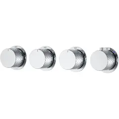 Boheme 124-T-5-CR.1 Смеситель встроенный с термостатом STICK DIAMOND CHROME 5-проходной фото
