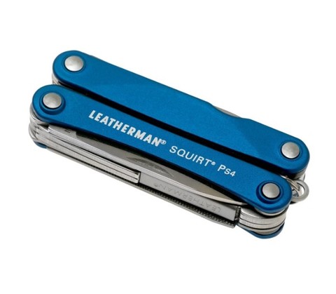 Мультитул-брелок Leatherman Squirt PS4 Blue, 9 функций (831230) цвет синий | Multitool-Leatherman.Ru