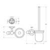 Art&Max Antic Crystal AM-E-2681SJ-BR Туалетный ершик, цвет: бронза