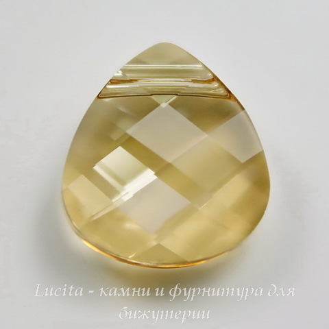 6012 Подвеска Сваровски Flat Briolette Crystal Golden Shadow (15,4x14 мм) ()