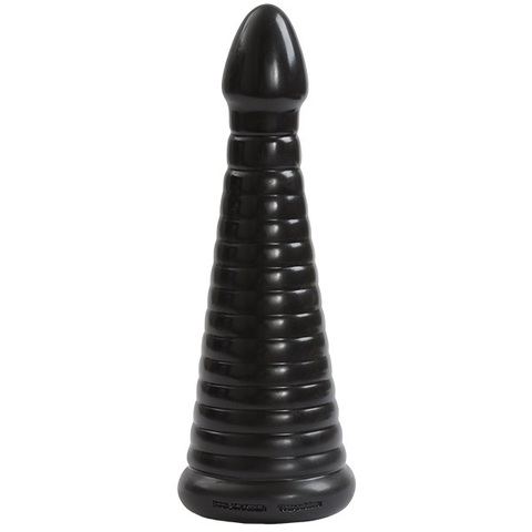 Анальная пробка в виде ребристой пирамиды без вибрации Titanmen Tools - Intimidator