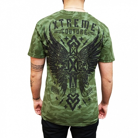 Xtreme Couture | Футболка мужская Redeemer X1527 от Affliction спина на модели