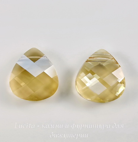 6012 Подвеска Сваровски Flat Briolette Crystal Golden Shadow (15,4x14 мм) ()