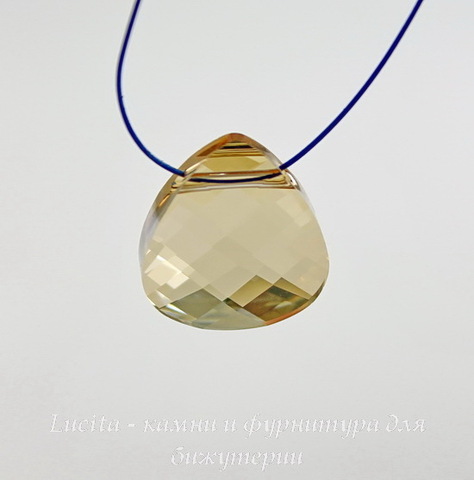 6012 Подвеска Сваровски Flat Briolette Crystal Golden Shadow (15,4x14 мм) ()