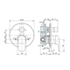 Ideal Standard Ceraflex A6758AA Смеситель встраиваемый на 2 потребителя со встраиваемой частью