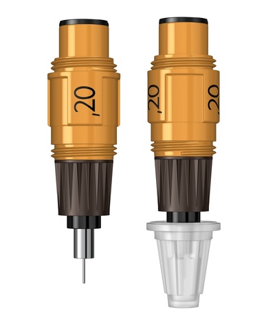 Изограф Rotring, толщина линии: 0,20 mm, корпус: пластик, цвет: бордовый (1903397)