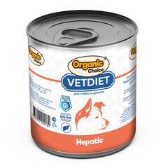Organic Сhoice VET Hepatic консервы для собак и щенков профилактика болезней печени 340 гр