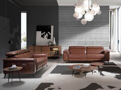 Диван 2-х местный 5319-2P-M1595 /6116 с реклайнером коричневый