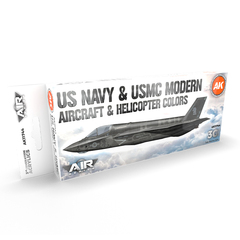 Набор красок AK interactive US Navy & USMC Modern Aircraft & Helicopter Colors Set 3G, 8 красок