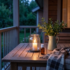 Смесь Purification Young Living на летней веранде