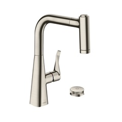 Hansgrohe 73805800 Смеситель для кухни с выдвижным изливом и лейкой фото