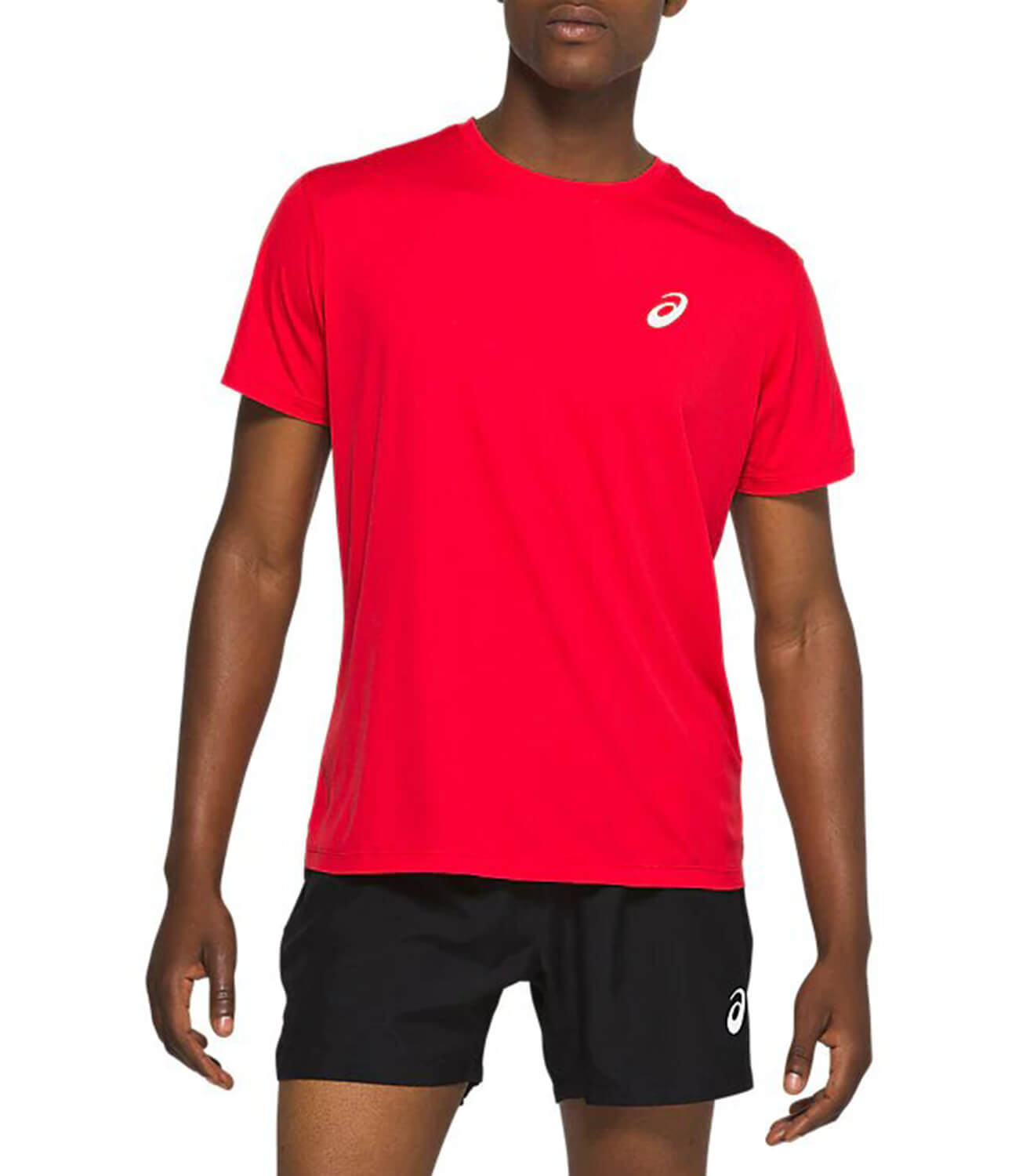 Asics Silver Ss Top футболка для бега мужская красная