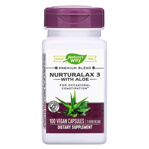 Nature's Way, Nurturalax 3 with Aloe, 100 Vegan Capsules