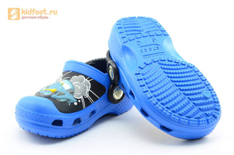 Сабо Крокс (Crocs) пляжные шлепанцы кроксы для мальчиков, цвет синий. Изображение 8 из 12.