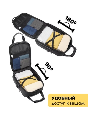 Картинка сумка на колесах Ozuko 9699 Black - 10