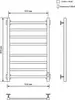 Ника Step 1 STEP-1 80/50 черн мат U Полотенцесушитель электрический 80x55 см, подключение справа, слева, матовый черный RAL9005, лесенка, из стали